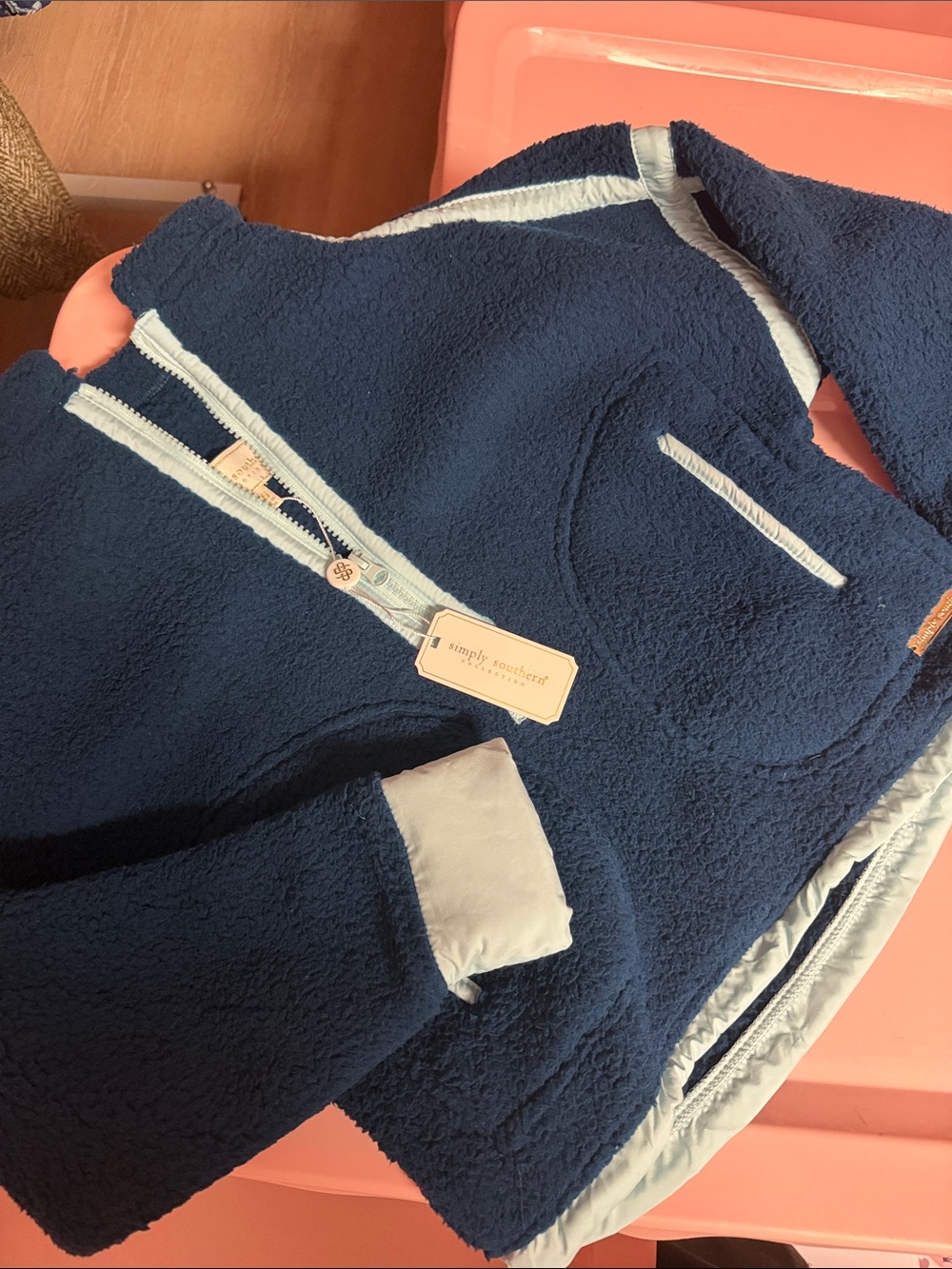 Simply Southern -Youth Pullover- BLUE FLEECE NWT YS YM YL